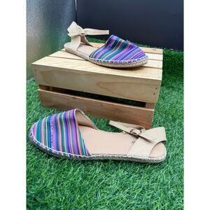 Charlotte Russe -Espadrille Flat- Multicolor- Size 9W
